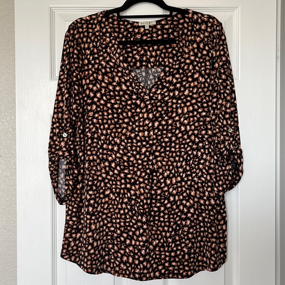 Beacon Patty Roll Tab Knit Top